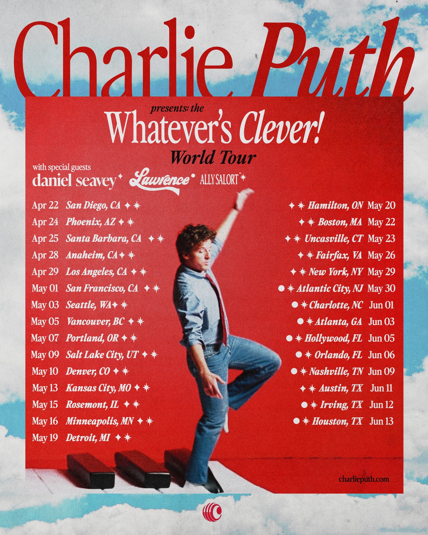 Daniel Seavey Whatever's Clever! World Tour Poster 2026